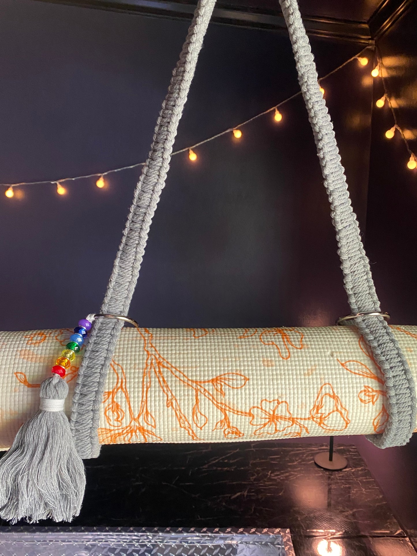 Macrame Yoga Mat Carrier - Tassel