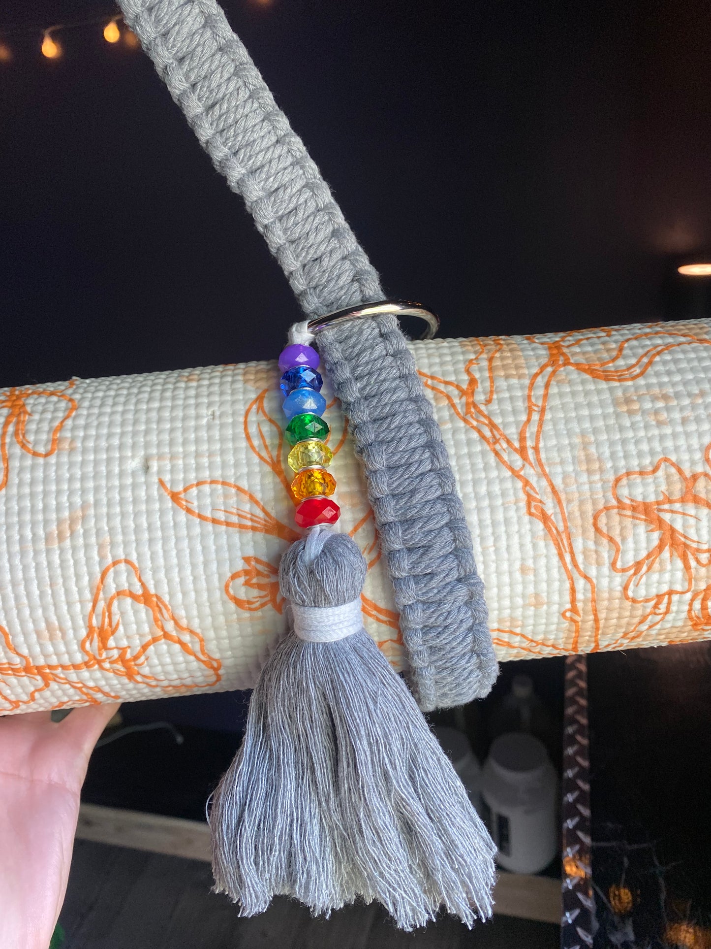 Macrame Yoga Mat Carrier - Tassel