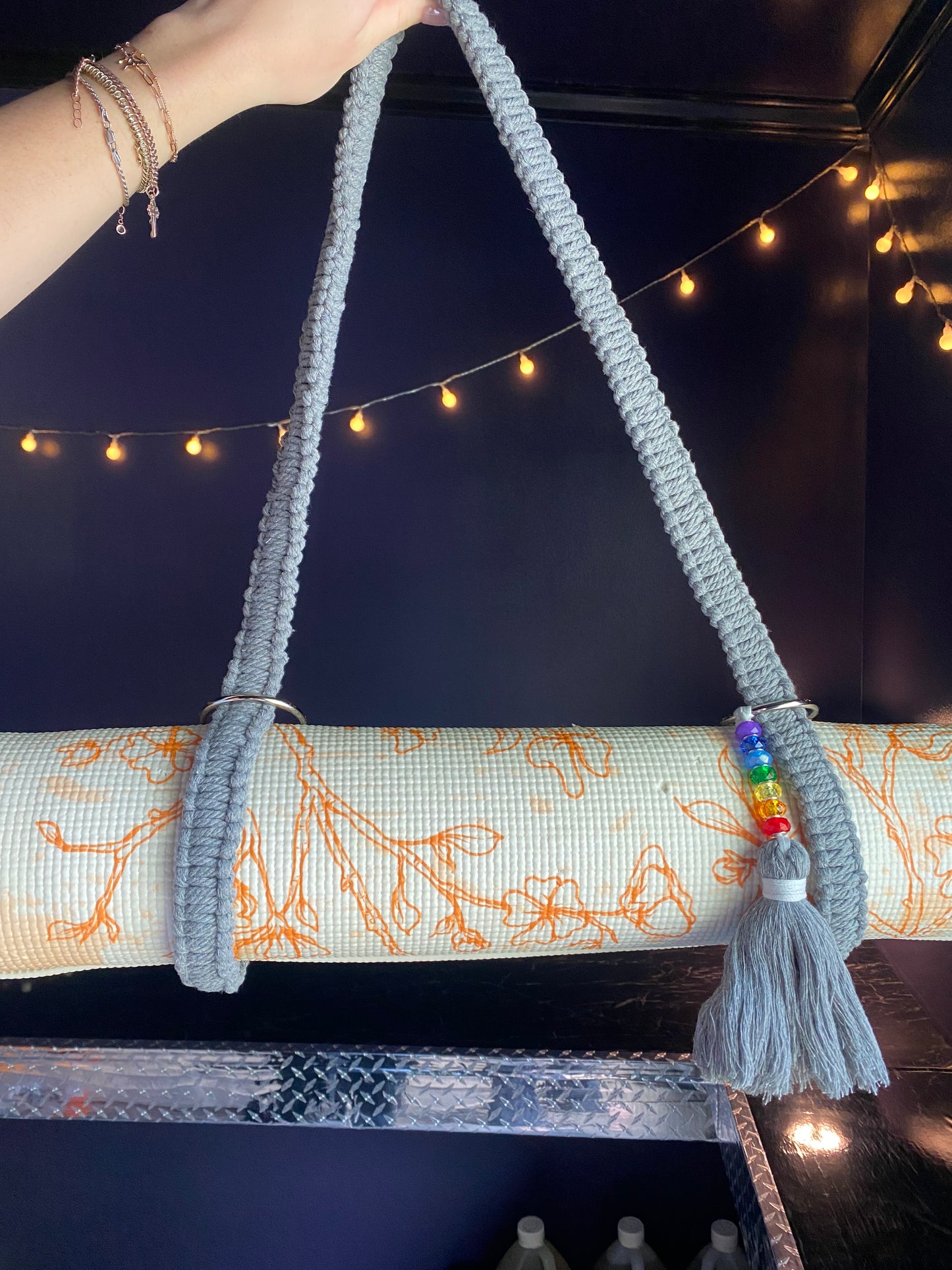 Macrame Yoga Mat Carrier - Tassel