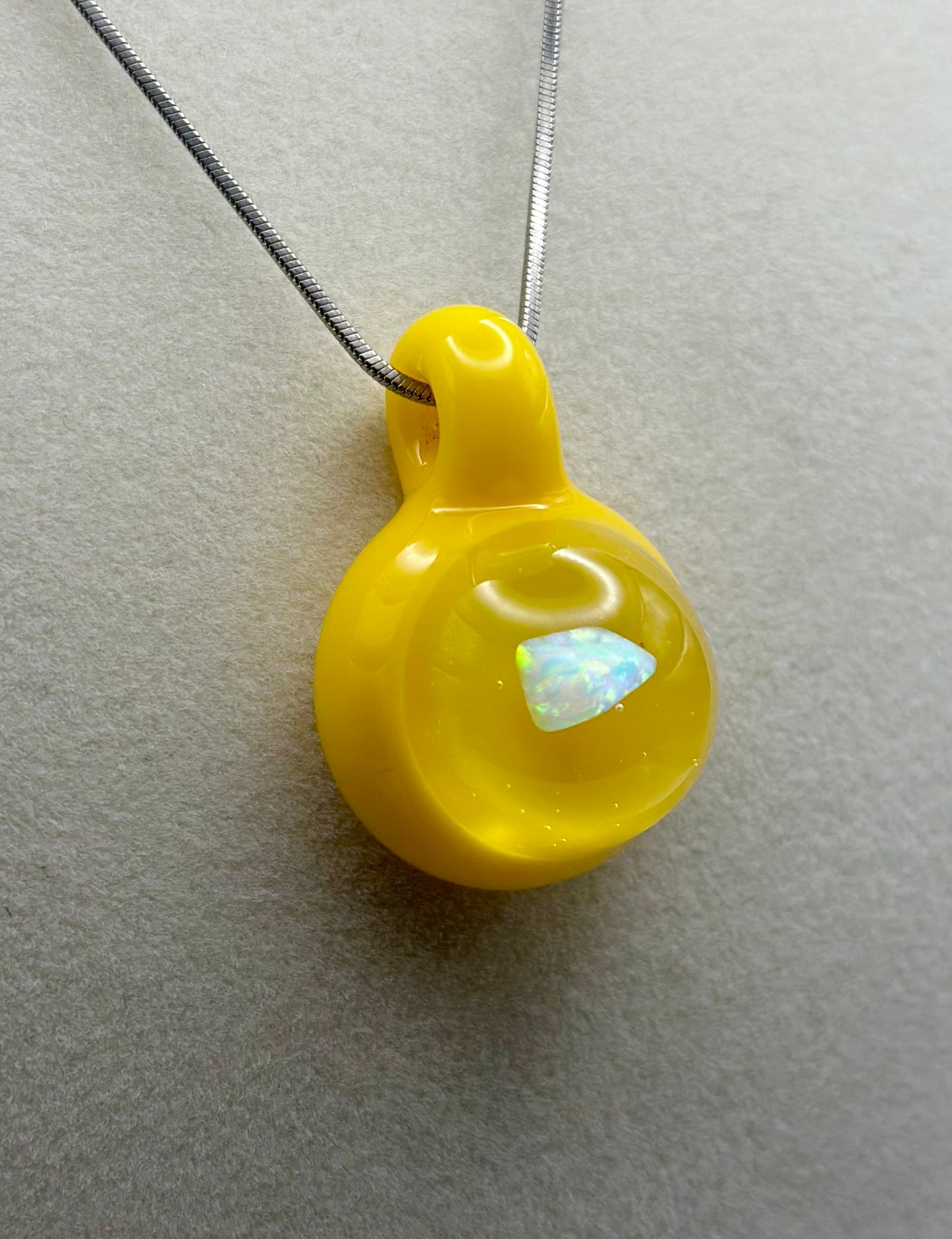 Canary Yellow Opal Pendant