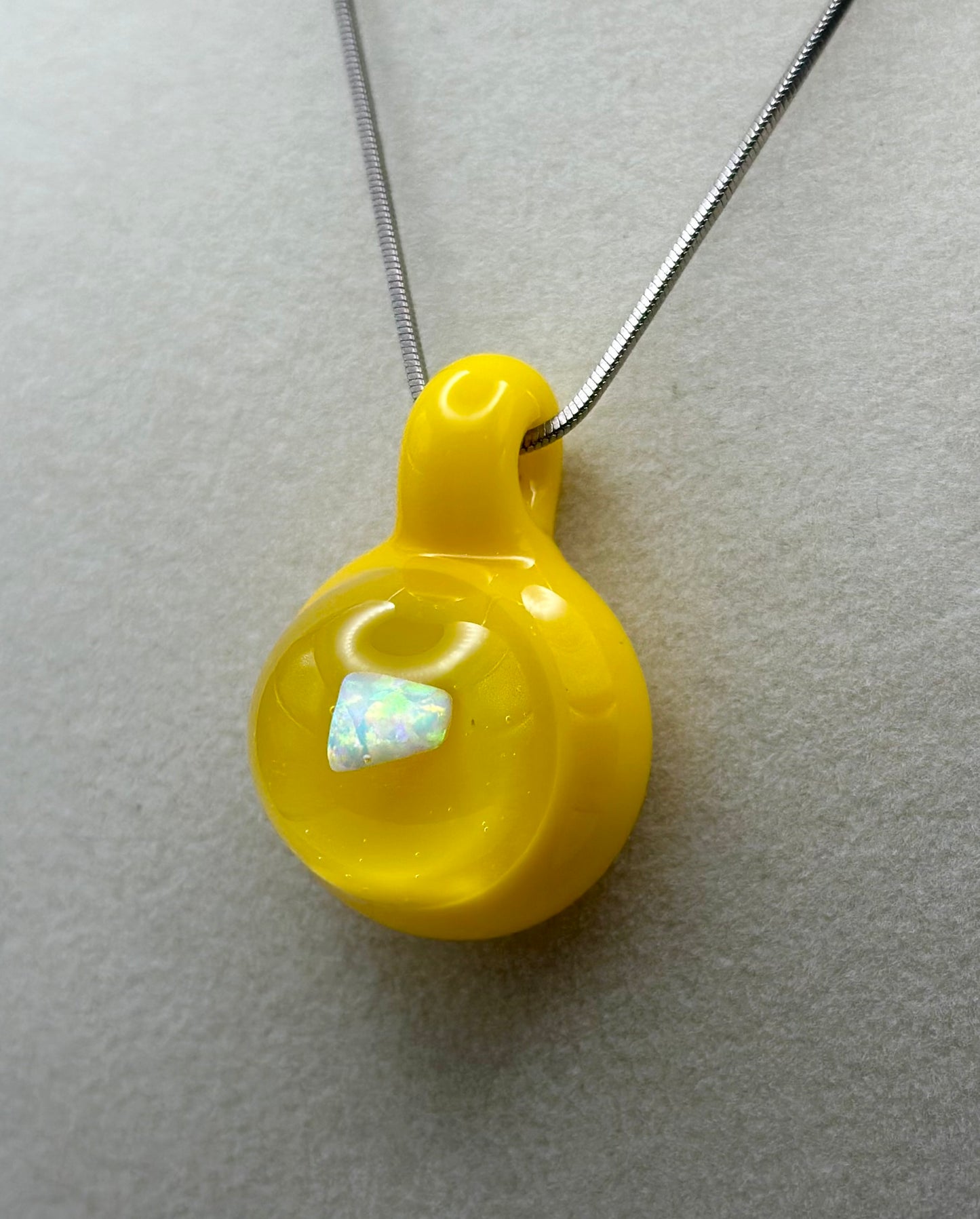 Canary Yellow Opal Pendant