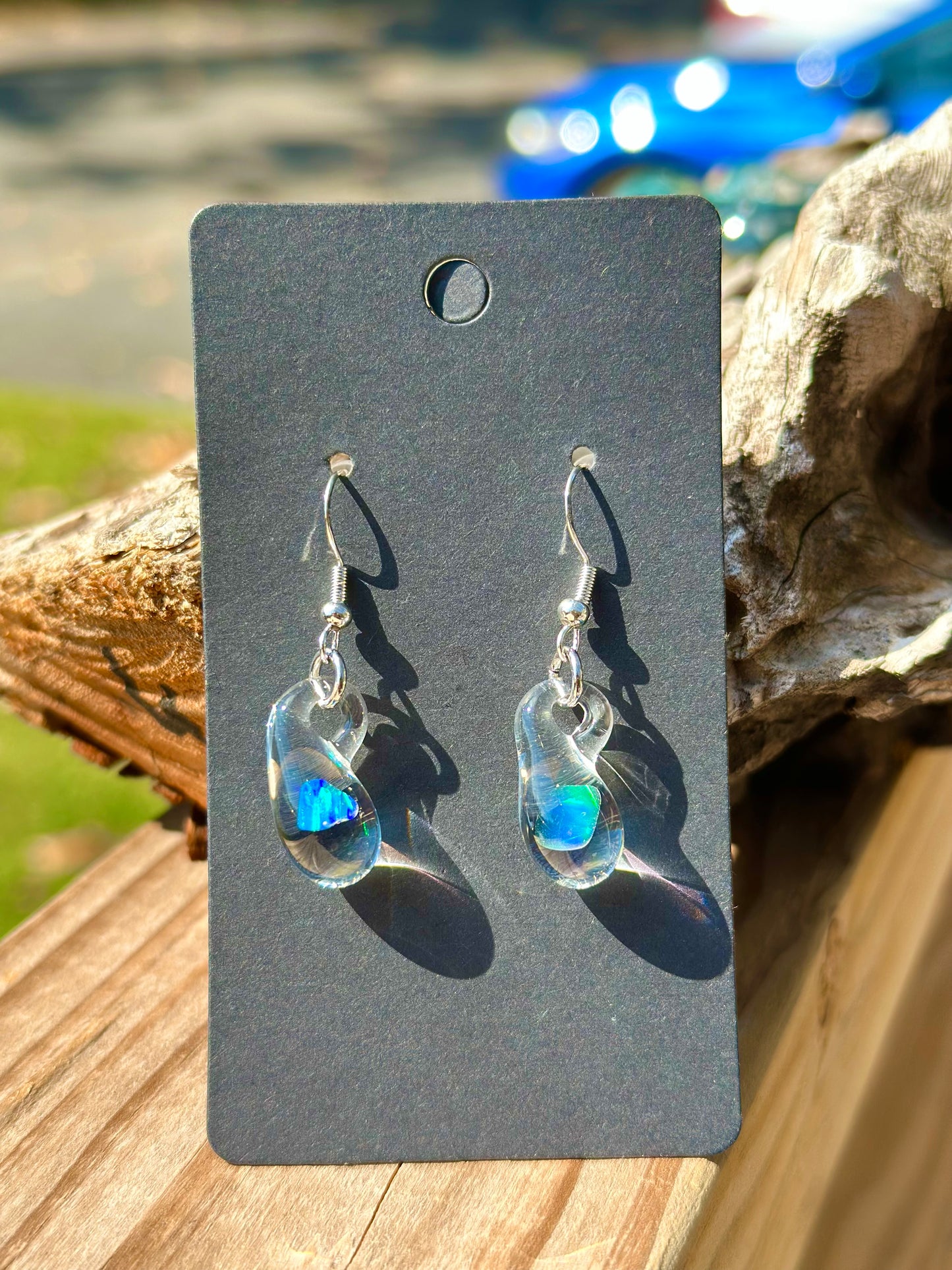 Blue Opal Earrings